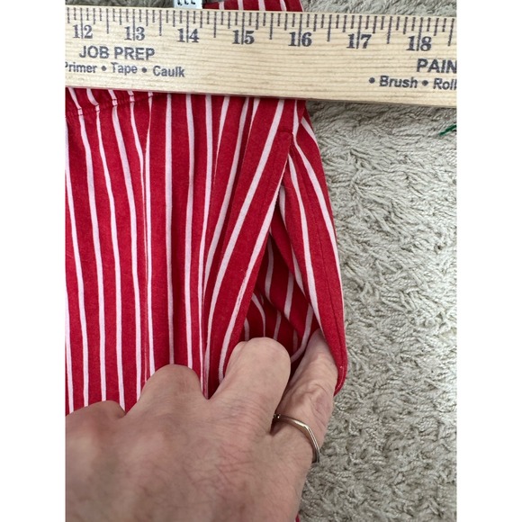 Woolx Womens Red Stripe Merino Wool Feather Touch Pajama Set Size L Tall Holiday - Picture 7 of 12